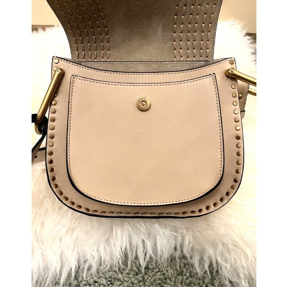 EUC CHLOE SMALL HUDSON PEARL BEIGE SHOULDER BAG TASSEL SMOOTH CALFSKIN PURSE Exc - Picture 12 of 16